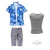 1 Conjunto 12 Polegadas Roupas para Boneco Homem + Sapatos Para Boneco Masculino de 30 CM Sapatos Moda Roupa Masculina Príncipe 1/6 Acessórios para Bonecas Brinquedo DIY Presente