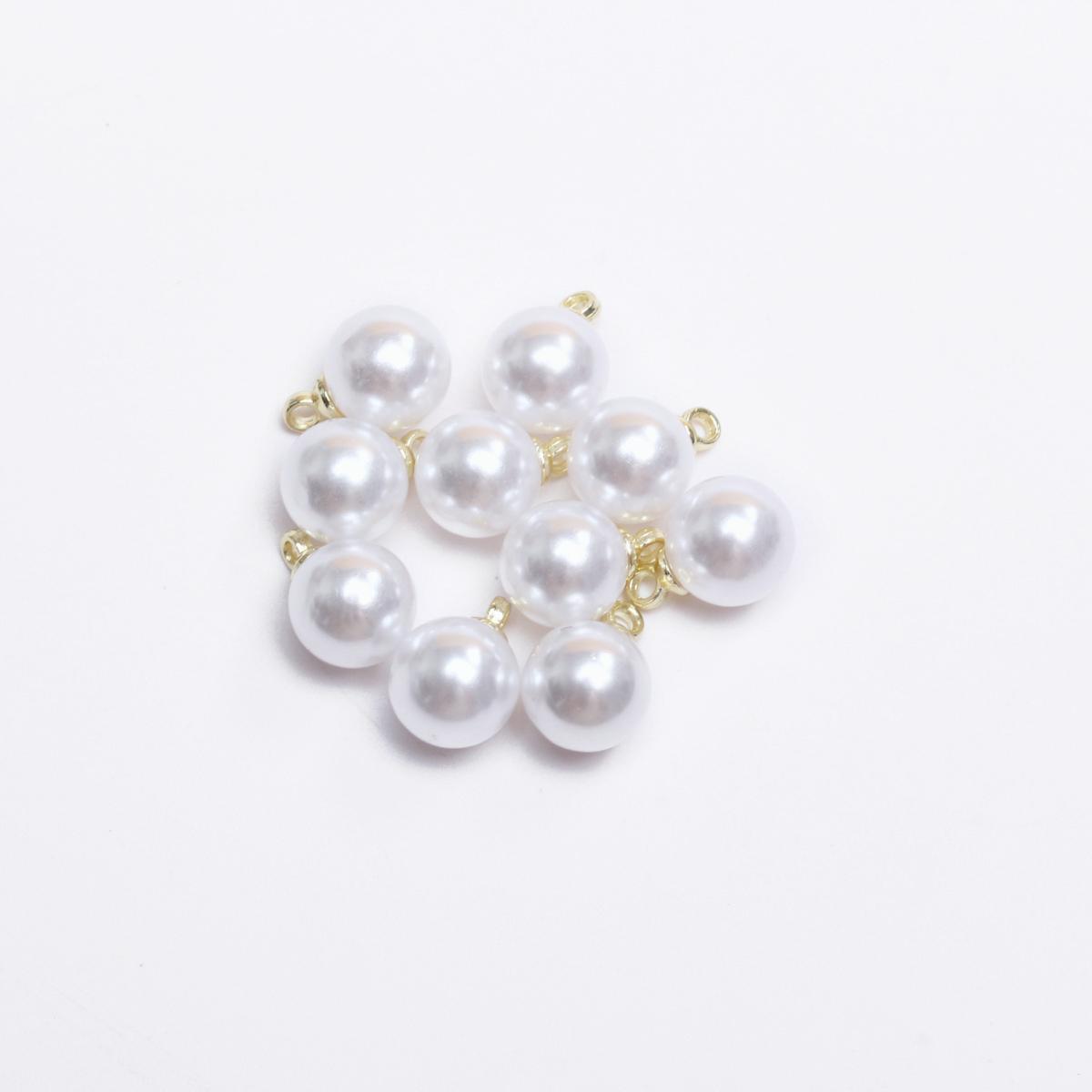 

Креативные 5/10 шт. аксессуары для серег белый жемчуг искусственный жемчуг DIY изготовление ювелирных изделий жемчужное ожерелье 4-16 мм материалы модный кулон свободные бусины 8mm/10pcs золотой