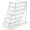 Boîtes de Rangement Transparentes pour 4 5 ou 6 Tiroirs Organisant Cosmétiques Rouges à Lèvres Élastiques à Cheveux et Papeterie Coiffeuses Chambres Bureaux
