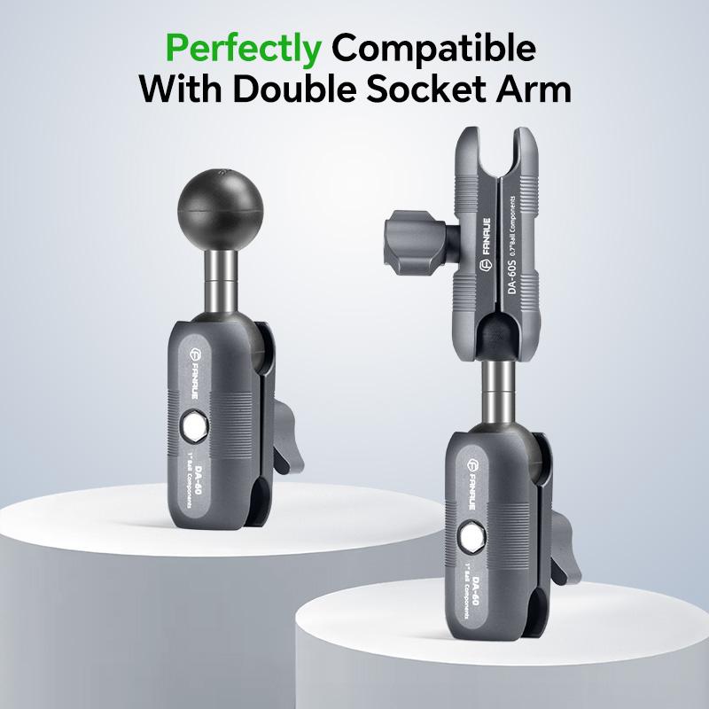 FANAUE Double Ball Mount Adapter 1 Inch to 25mm/17mm/20mm Composite Extension Ball for Ram Mounts Double Socket Arm Accessories 6