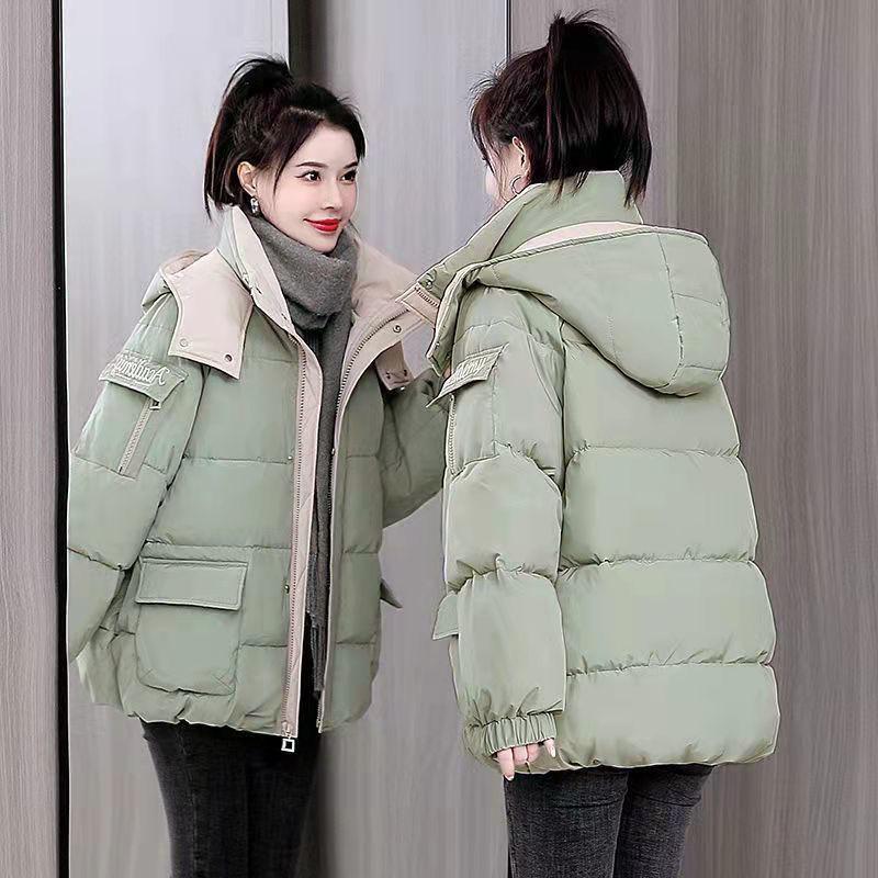 Daunenjacke Damen Winter Steppjacke Kurz Steppjacke Verdickte Brotjacke Trend