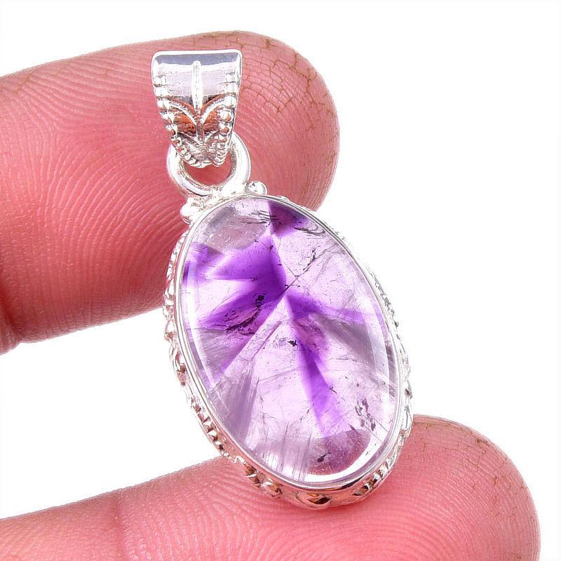 

Natural Cacoxenite Gemstone 925 Solid Sterling Silver Jewelry Pendant 1.25 F3l66