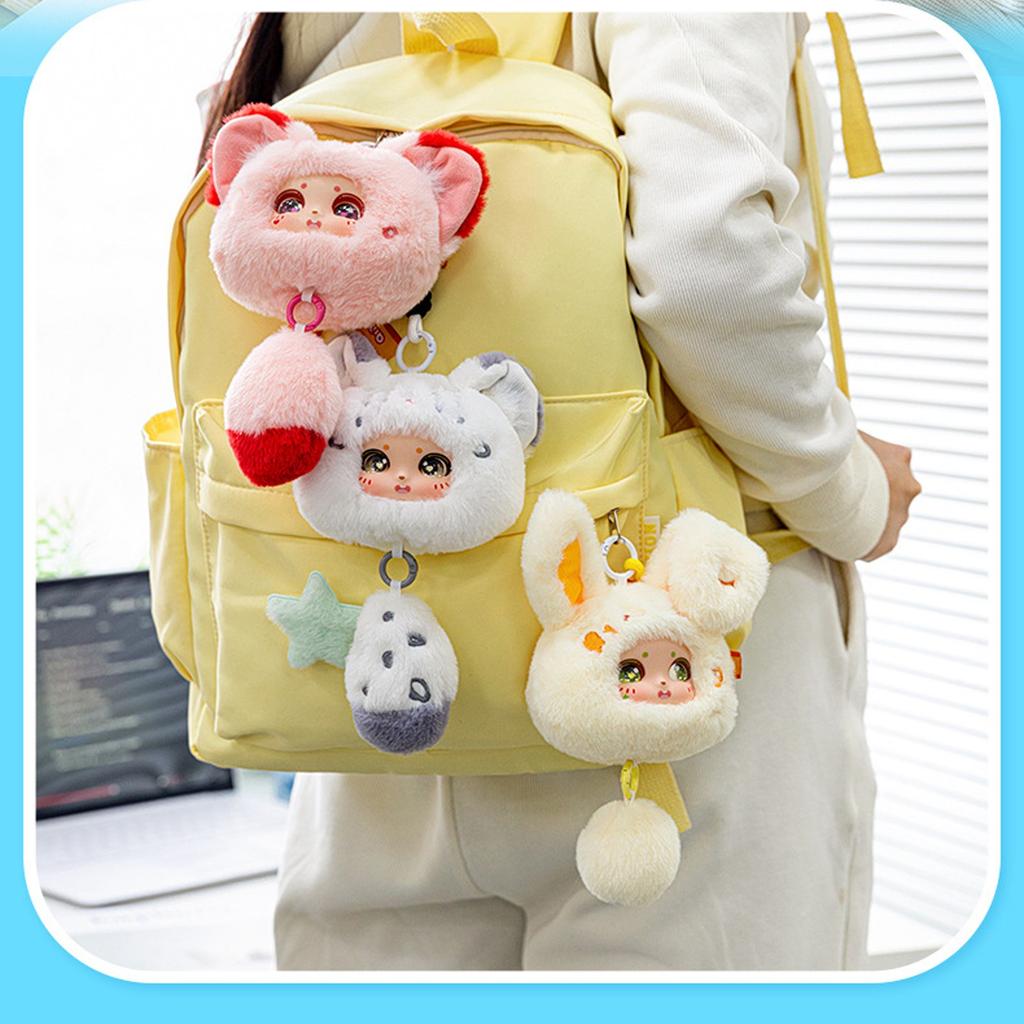 Kreslená Roztomilá Panenka Plyšová Hračka Klíčenka Malý Přívěsek