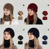 Knitted Winter Hat And Neck Warmer Set With Fleece Lining For Women Outdoor Cold Weather