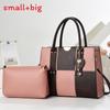 Pu Large Tote Bag For Women With Contrasting Color Blocking And Inner Pockets For Daily Use