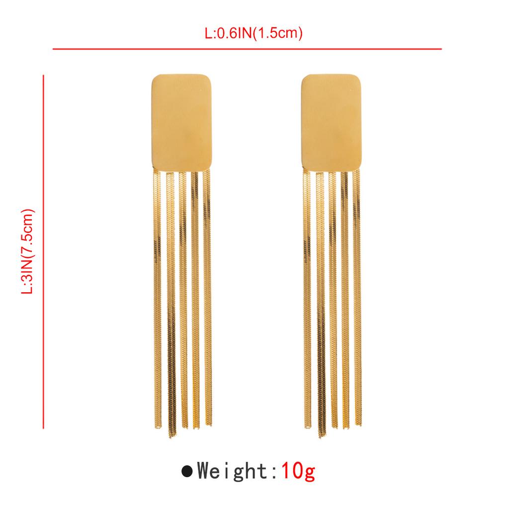 Übertriebene lange Quastenohrringe aus Edelstahl, modische und trendige lange Ohrringe für Frauen