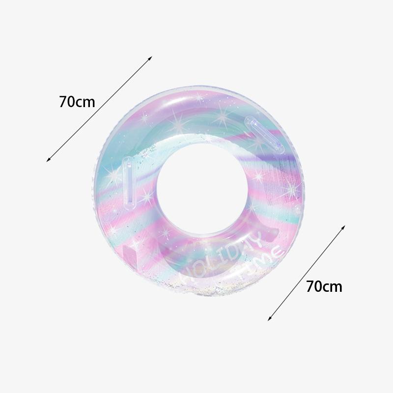 

И Взрослые Детские Плавательные Круги с Блестками и Ручками для Предотвращения Переворота 70 cm