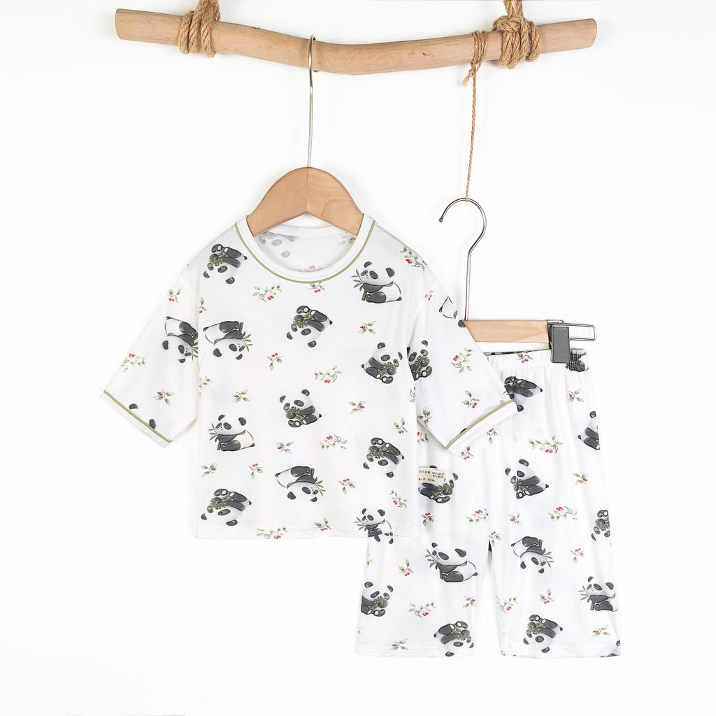Youkesi Mädchen Klimatisierte Sommer-Pyjamasets, Alter 3-15, Größe 80-160cm, Set mit 3/4-Ärmel und Hose