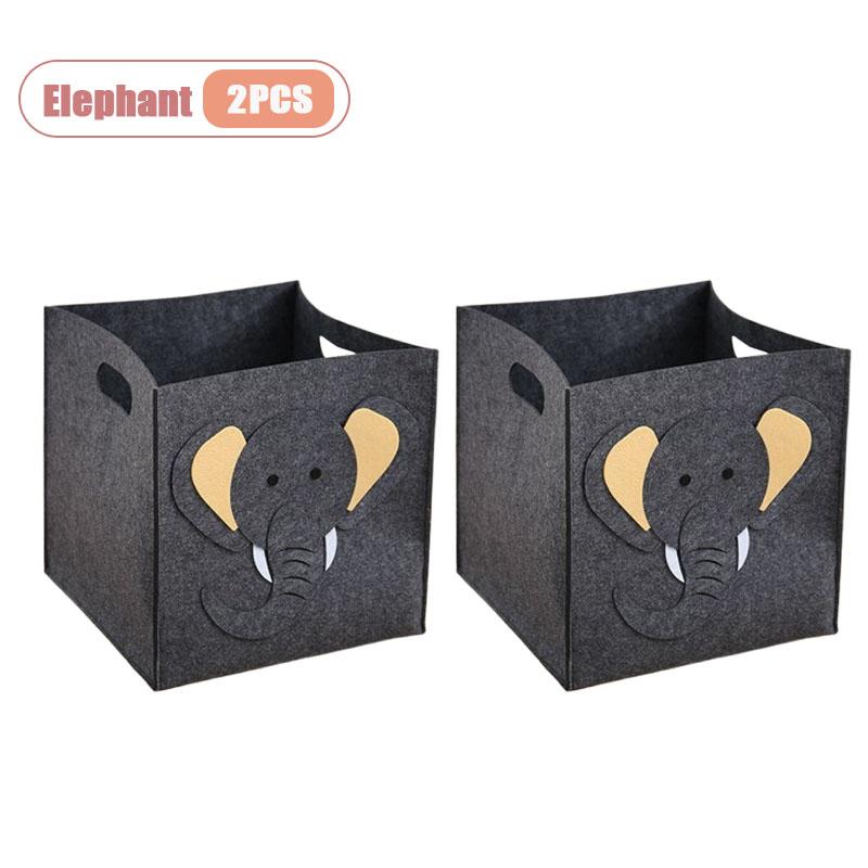 Square Design Storage Bin Pet Toy Snack Organizer Bathroom Laundry Felt Basket Multi Purpose Household Container Organization