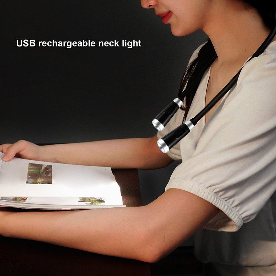 Cheap SX Glocusent LED Neck Reading Light Book Light For Reading In Bed 3 Colors 6 Brightness
