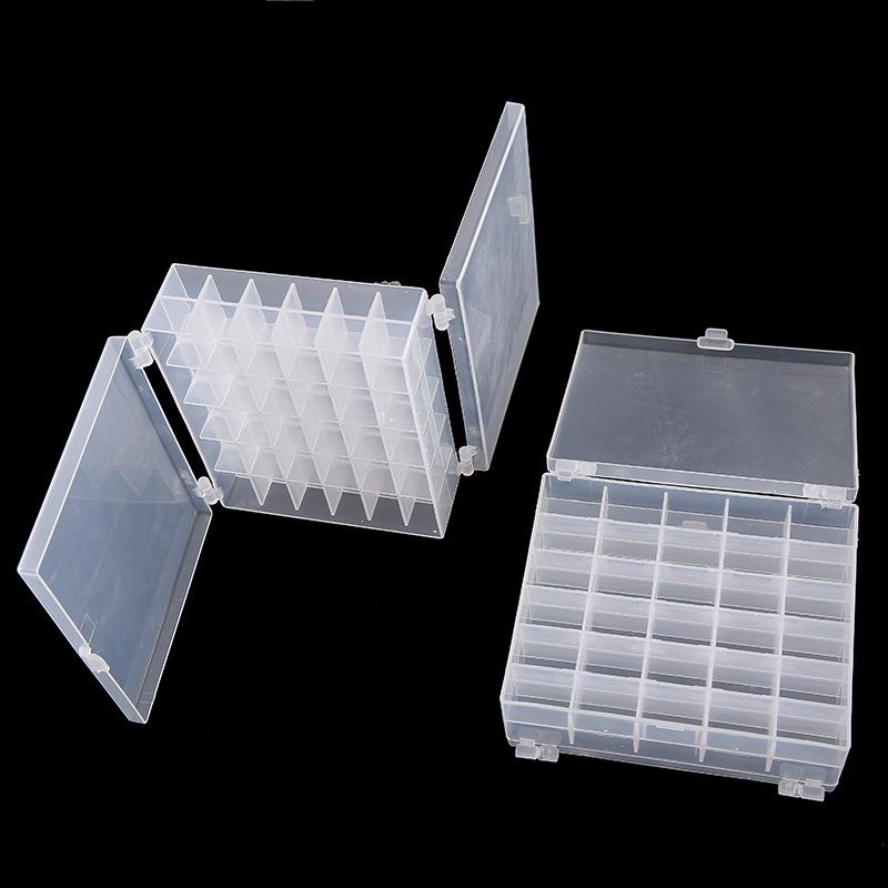 10-Grid/16-Grid/25-Grid/36-Grid/60-Grid Plastic Bobbin Storage Box for Sewing Machine Threads