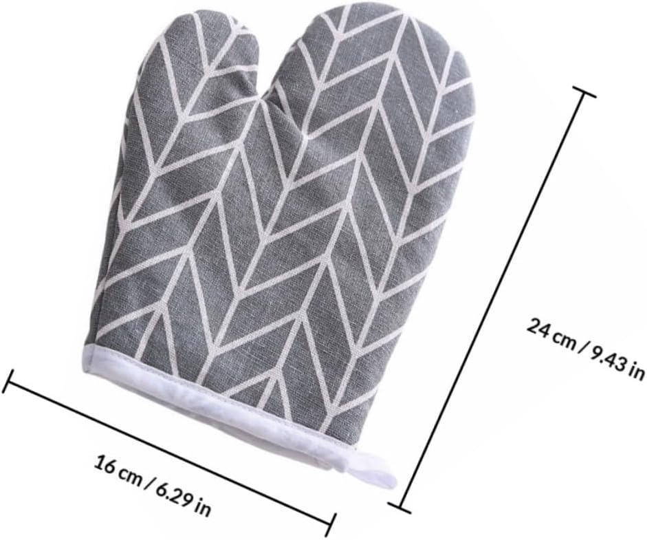 Oven Gloves for Baking Heat-insulating Gloves Non-Slip Heat Resistant Household Kitchen Gloves with Anti-Scald Microwave Gloves
