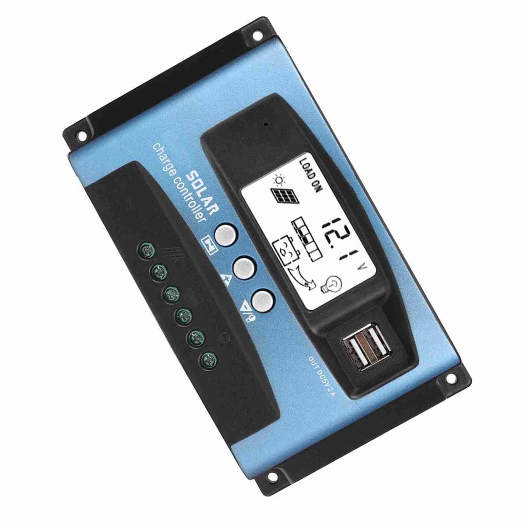 MPPT 50A Solarladeregler Dual-USB LCD-Display 12V 24V