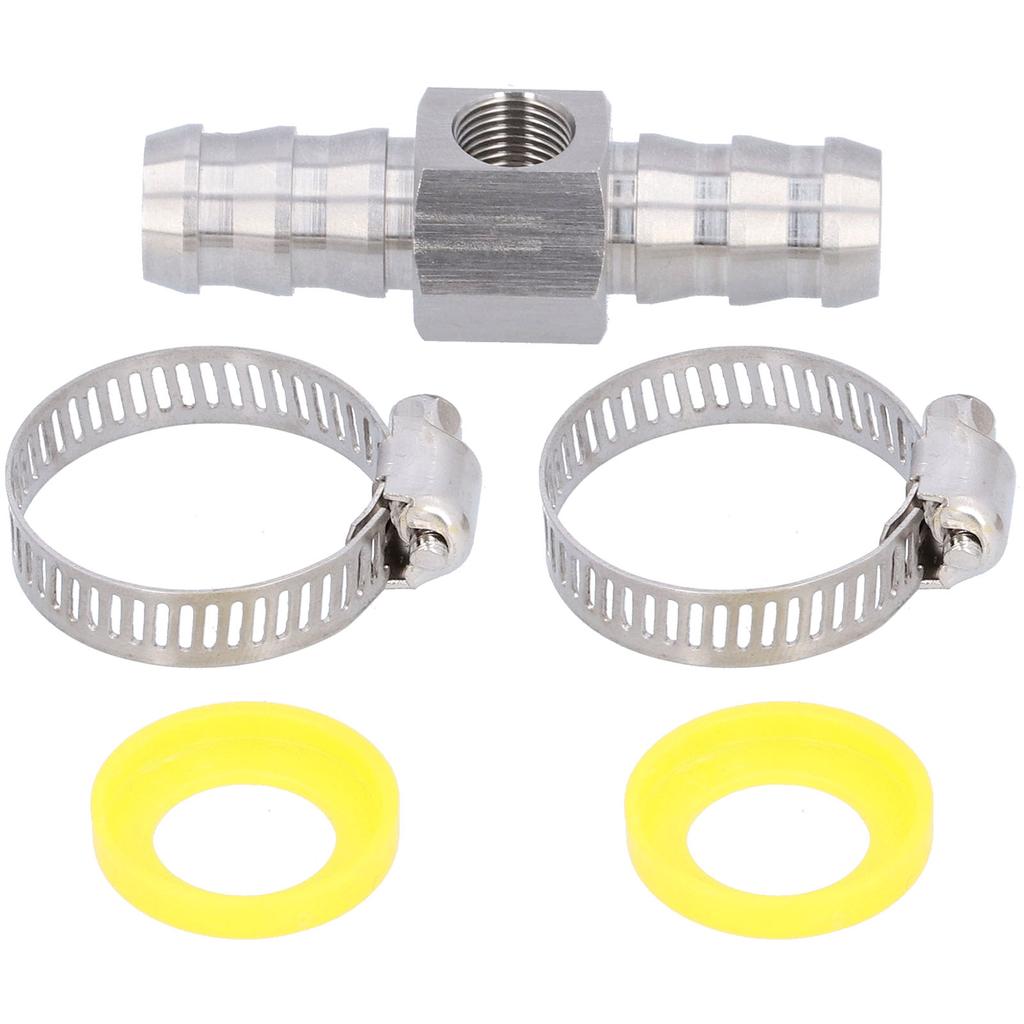 1 2in Fuel Line TFitting 1 827 NPT Port Fuel Pressure Gauge Sensor Adapter Stainless Steel