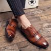 Britské Block šaty pánské kožené boty velikost 38-47 barevně sladěné business casual boty pánské kožené boty