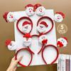 5PCS Santa's Hat Christmas Hair Hoop Snowman New Year Hairband Cute 2025 Headband  Prom Props