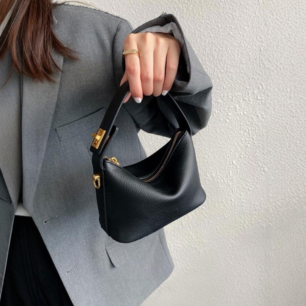 Clutch Cloud Shoulder Bag Solid Color Phone Crossbody Bag Casual Leather Handbag Girls