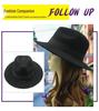 Fedora Unisex Vintage de Ala Ancha - Estilo Europeo y Americano Otoño/Invierno Sombrero de Fieltro de Lana Sintética