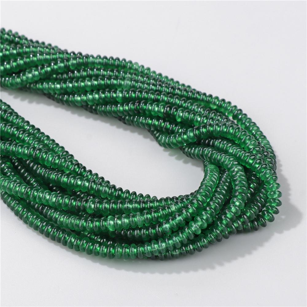 2X4MM Natural Abacus Stone Beads Blue Green Pink Flat Rondelle Beads for Jewelry Making Bracelets Necklace Accessories Wholesale