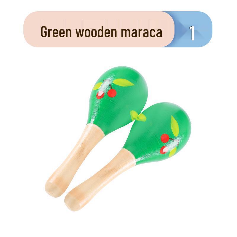 Infant & Toddler Wooden Maracas and Sand Eggs - Early Education Orff Percussion Instruments for Babies and Children