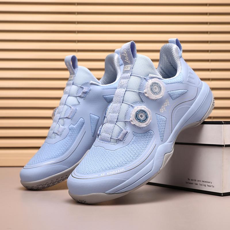 High Quality Badminton Shoes Men Women Fashion Blue Knob Men's Tennis Shoes Mesh Breathable Professional Women's Training Shoes