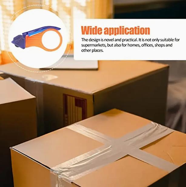 1/3pc Heavy-Duty Ergonomic Portable Packaging Tape Dispenser with Built-In Cutter,Warehouse Workers washi tape cutter stationery