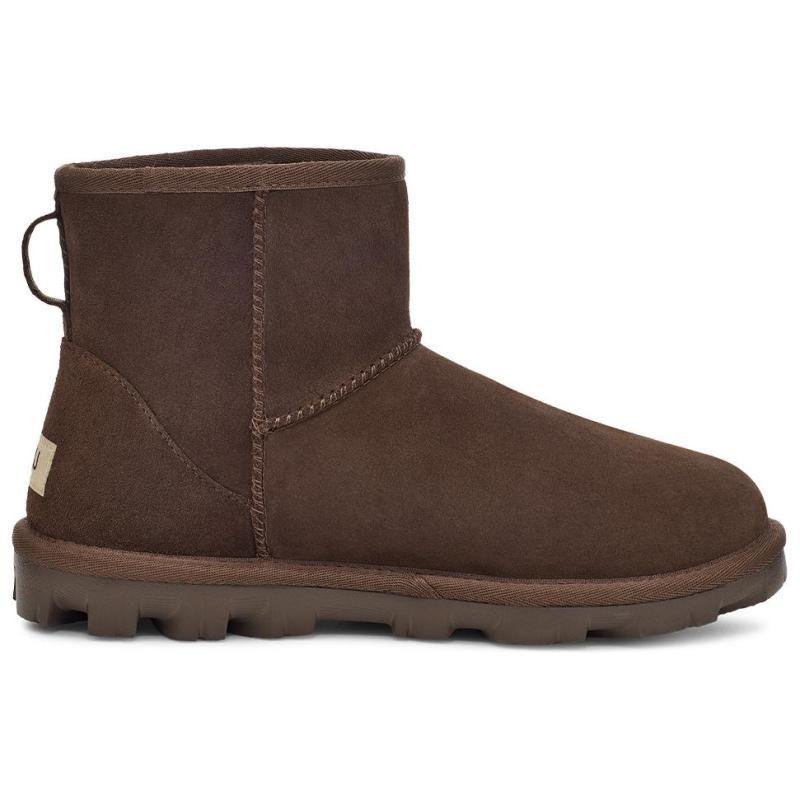 UGG Essential Split Cow Leather Short Snow Boots Women's Chocolate Sneakers 1115030-CHO