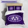 Austria Wien FC Bedrucktes 3-teiliges Bettwäsche-Set Atmungsaktiver Bettbezug mit Kissenbezügen Dekorative Bettwäsche für Schlafzimmer Zuhause
