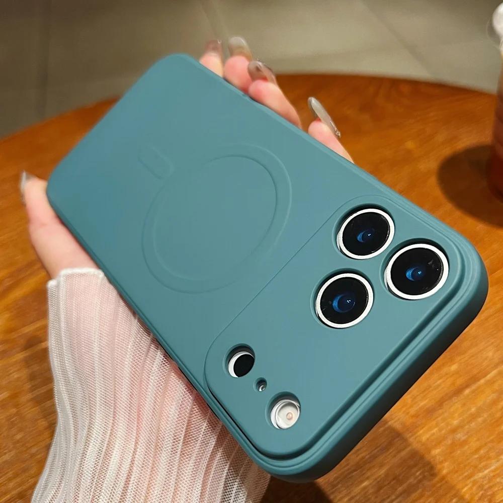 Liquid Silicone Magnetic for Magsafe Case For iPhone 17 Air 16 15 14 13 12 11 Pro Max 13 Mini Wireless Charge Shockproof Cover