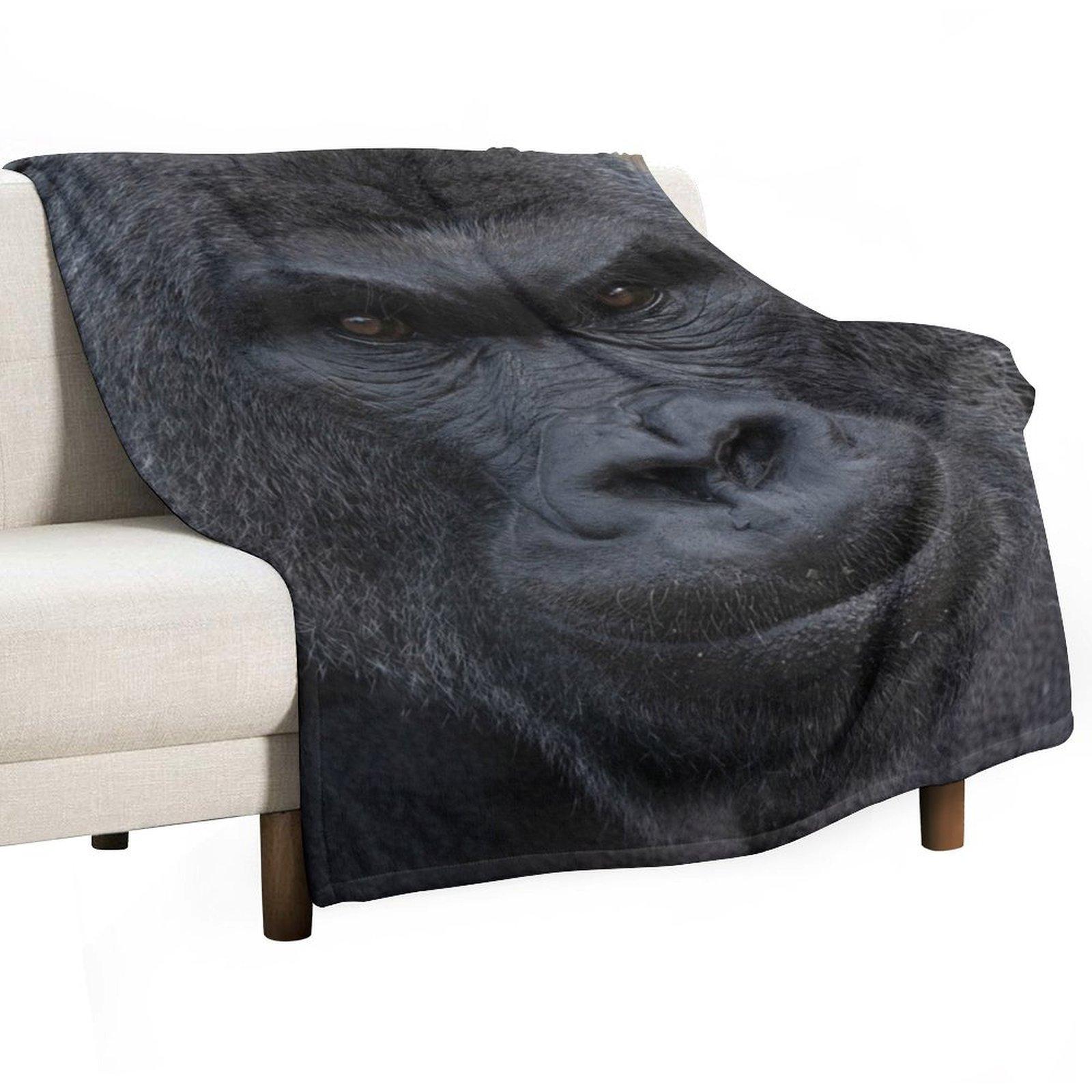 Silverback Stare Throw Blanket Moving Summer Flannel Designers Blankets 30x40in