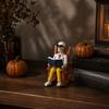 Halloween Rocking Chair Figure for Shelf Display and Room Styling, Skull Home Accent for Bookcase and Entry Placement