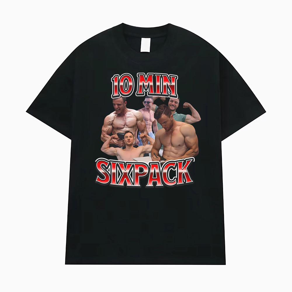 10 Min Sixpack Sasha Huber Vintage Gym Workout T Shirts Men Women Clothing High Quality Trend Cool T-shirts Short Sleeve T Shirt
