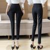 Women's High Waist Black Slimming Cigarette Pants - Professional Commute & Casual Wear