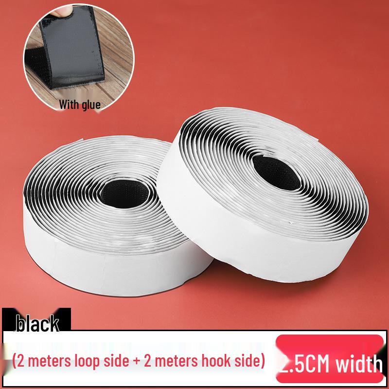 25 m dubbelsidig kardborreband - Självhäftande för gardiner, myggnät och bilmattor