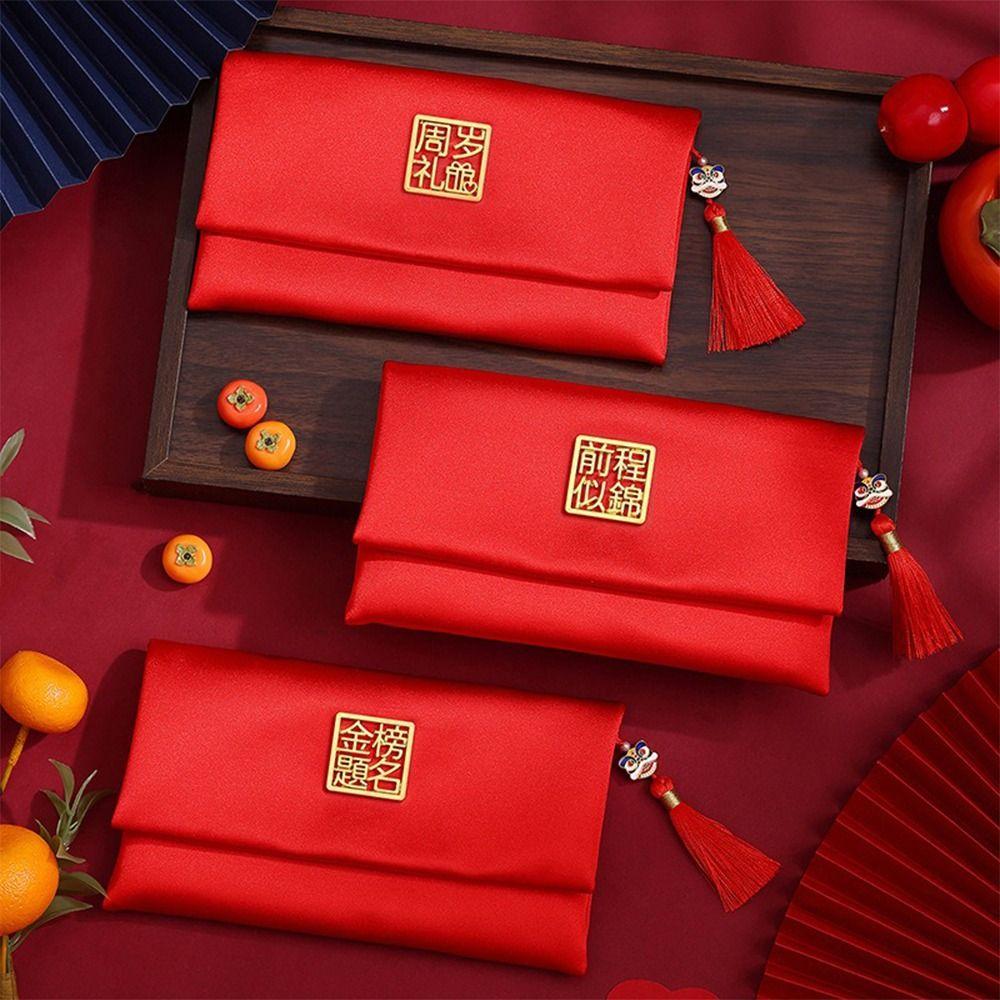 Chinese Style Wedding Money Pocket with Tassel 2026 Lucky Money Bag  Marriage Celebration