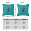 Crayon Ponyfish Square Pillowcase Polyester Linen Velvet Creative Zip Decor Sofa Seater Cushion Cover 45x45