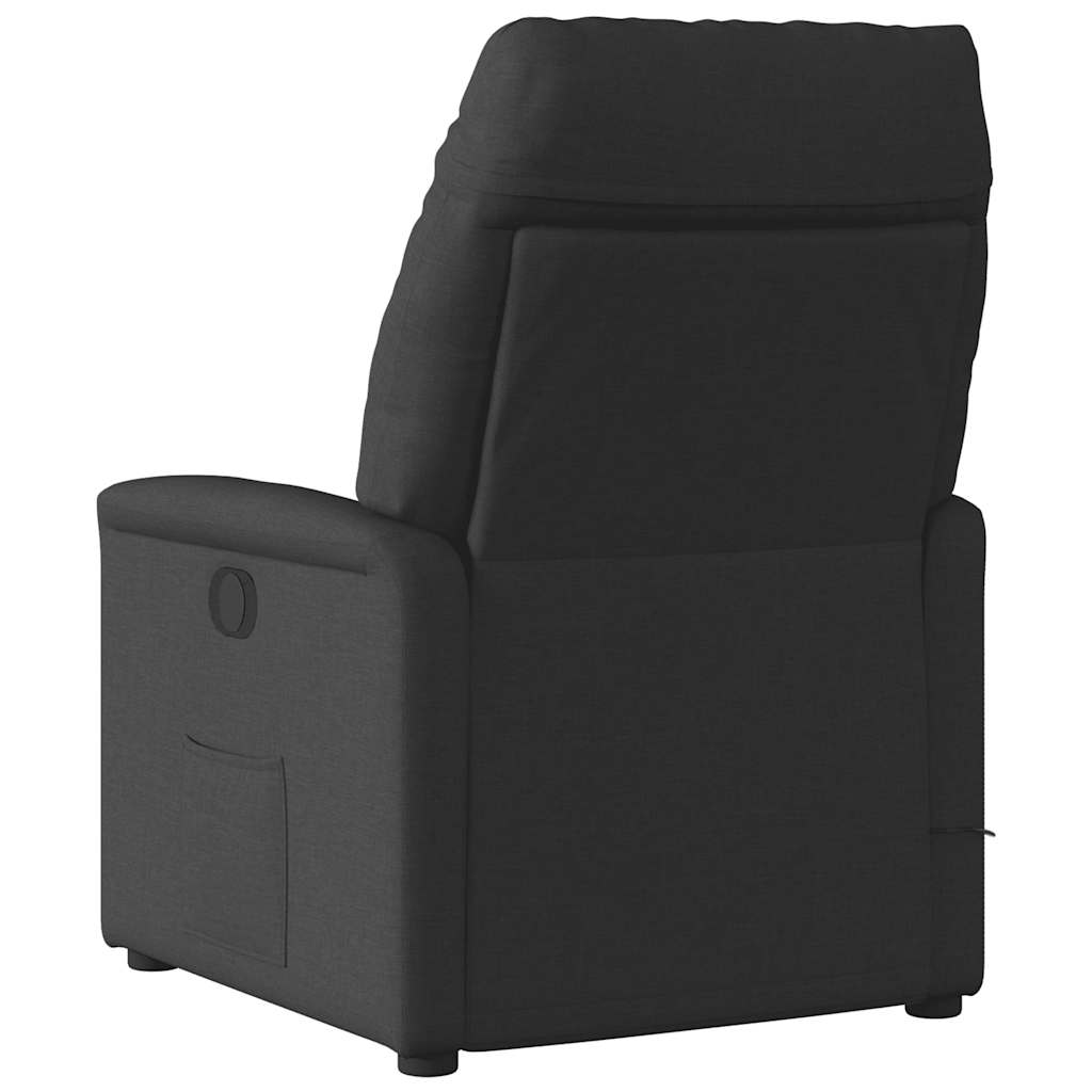 Vidaxl Electric Recliner Armchair, Black, Fabric Upholstered