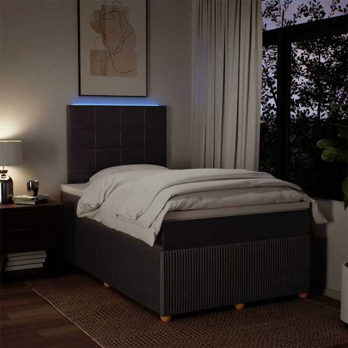 Exclusive House - Slatted Bed Base with Mattress Dark Brown 120x200 Cm