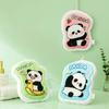 Cartoon Panda Hand Towel Hanging Thickened Washcloth Absorbent Towel with Hanging Ring for Kitchen Bathroom Home Travel