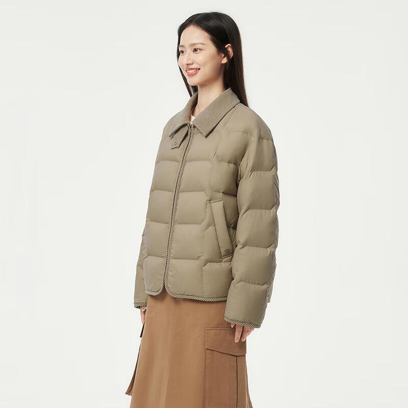 Tanboer Women's Lightweight Lapel Down Shirt Jacket