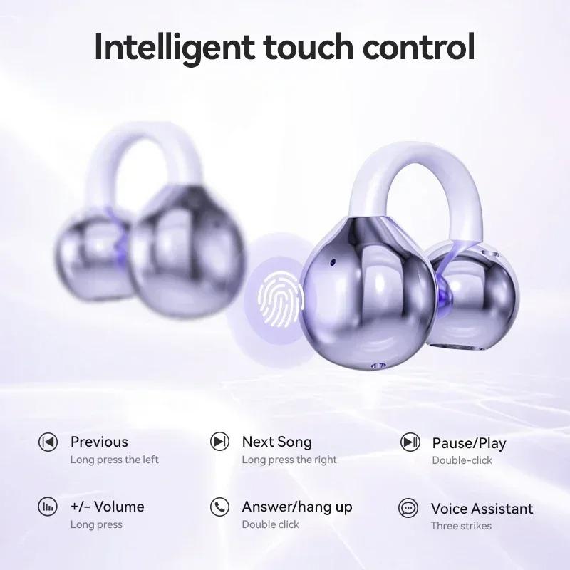 Xiaomi Digital Display Ear Clip Headphones Wireless Bone Conduction Bluetooth 5.4 Earbuds Comfortable Waterproof Sport Headsets