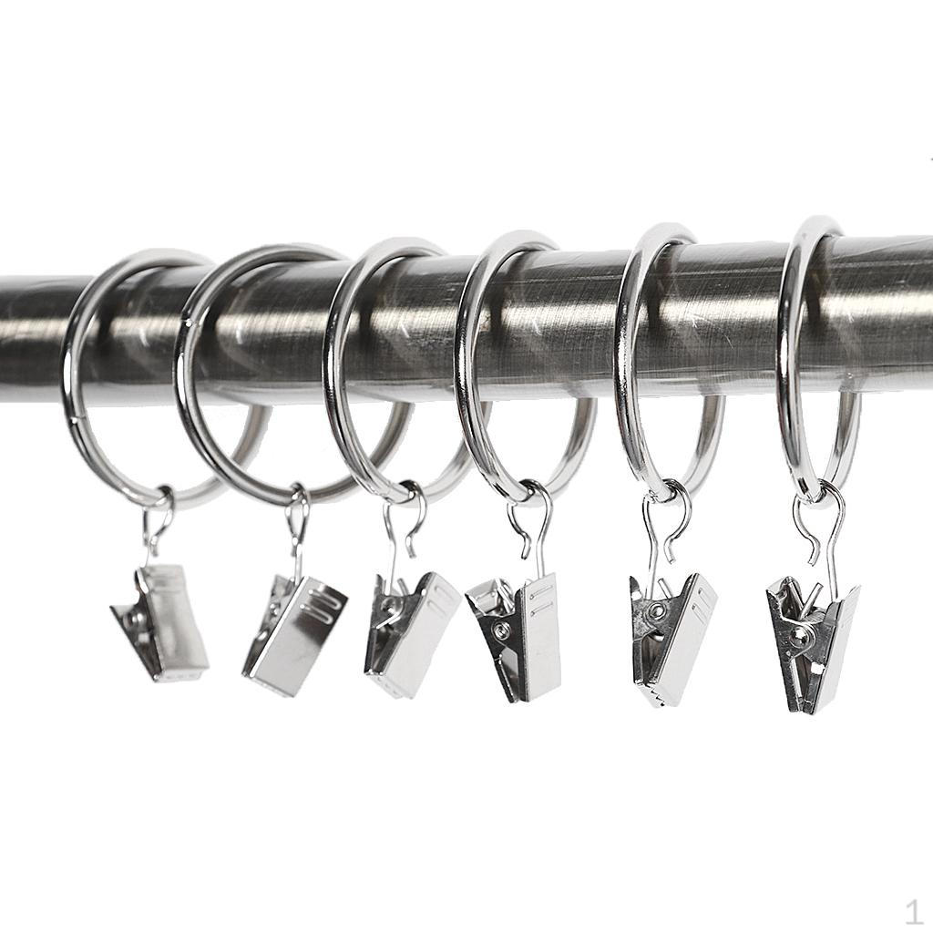 12 Curtain Pole with Clips for 45mm/35mm Diameter Poles
