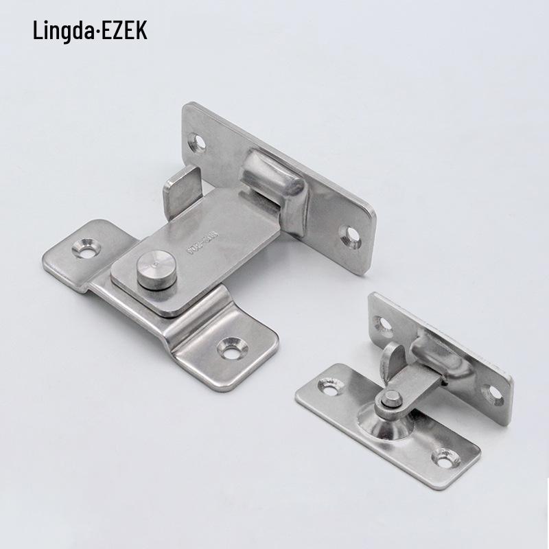 Mini Stainless Steel 90° Sliding Door Latch for Home & Pet Cages
