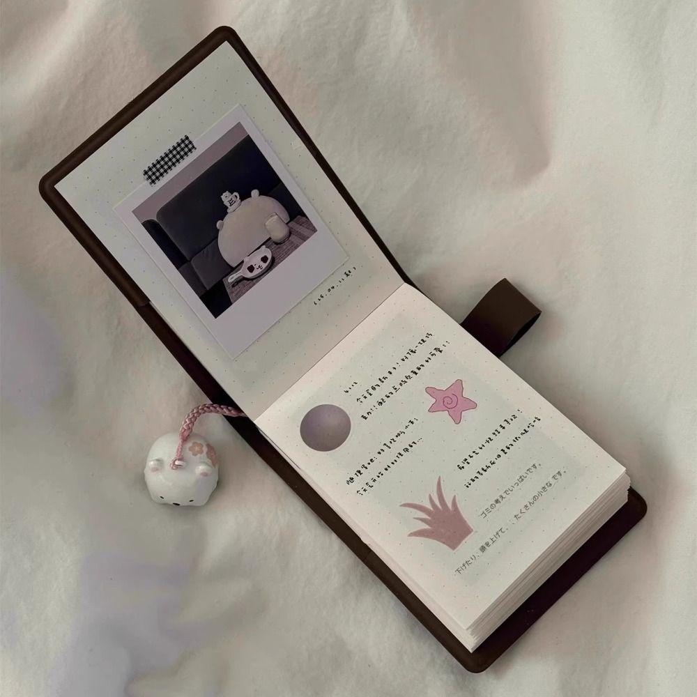 Retro A7 Mini Pocket Book PU Leather Blank Inner Page Notebooks Solid Color Notepad for Students School Supplies