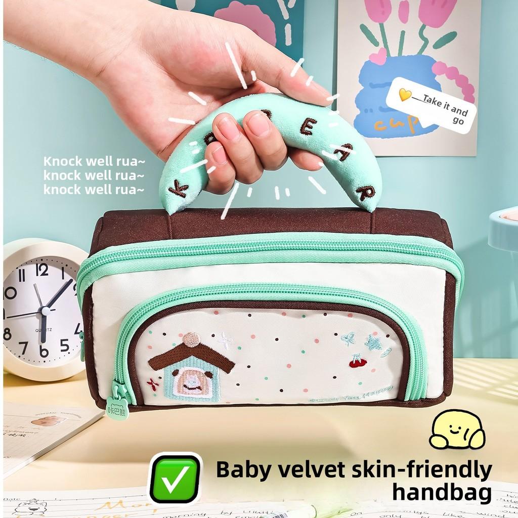 Large Capacity Multilayer Water Resistant Pencil Case For Students And Office Use