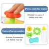 Kids Plastic Bath Tub Doll Set Pretend Role Play Toy with Shower Accessories