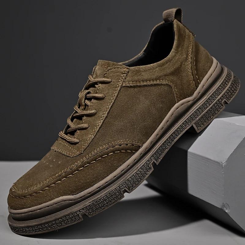 Mode Kuhveloursleder Schuhe Herrenmode Lässige Sneaker Schuh Leder Slipper Herrenschuhe Mokassins Oxfords Herrenschuh Schuhwerk