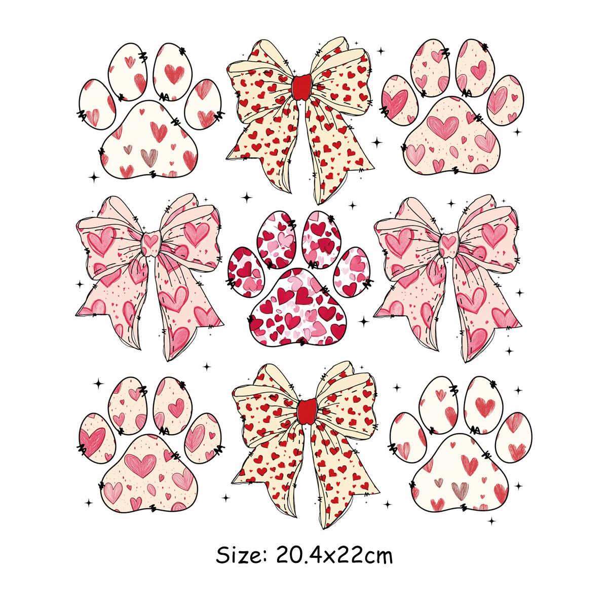 

Термоперенос Креативные лапки Наклейки-бантики Переводные картинки Термопресс Виниловые толстовки Топы DIY A-Level Моющиеся