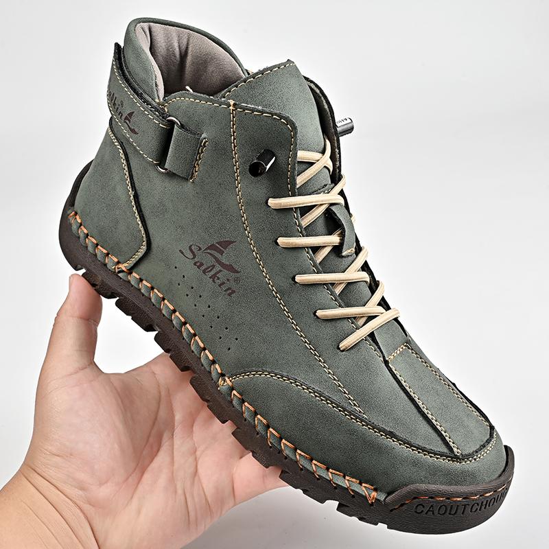 Leather Shoes Casual Sneakers Men Shoes Driving Comfortable Split Leather Shoes Men Loafers Moccasins Tooling Shoes
