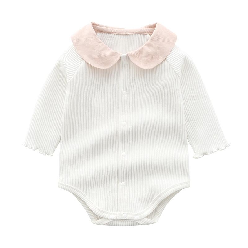baby Girls Footed Romper Seamless Bodysuit Spring Autumn Long Sleeve Sleepsuit Matching Sibling Sets 0-24 Months Newborn Essentials